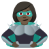 🦹🏿‍♀️ woman supervillain: dark skin tone display on JoyPixels